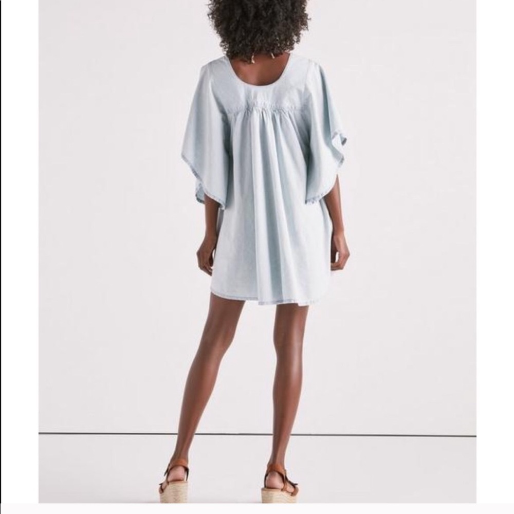 Lucky Brand Shirred Chambray Dress - Picture 2 of 3